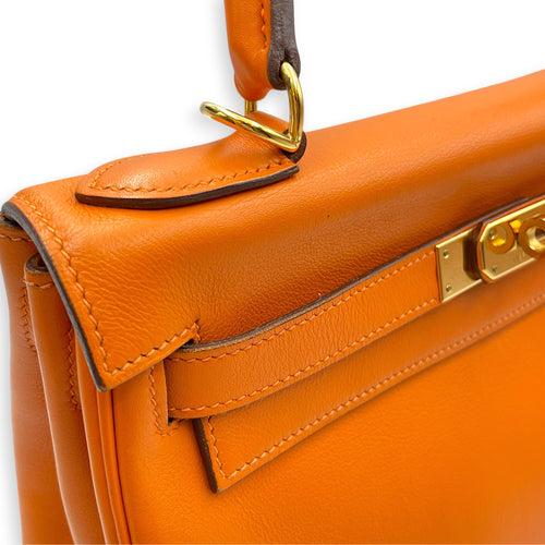 Kelly 28 Orange in Swift Gold hardware