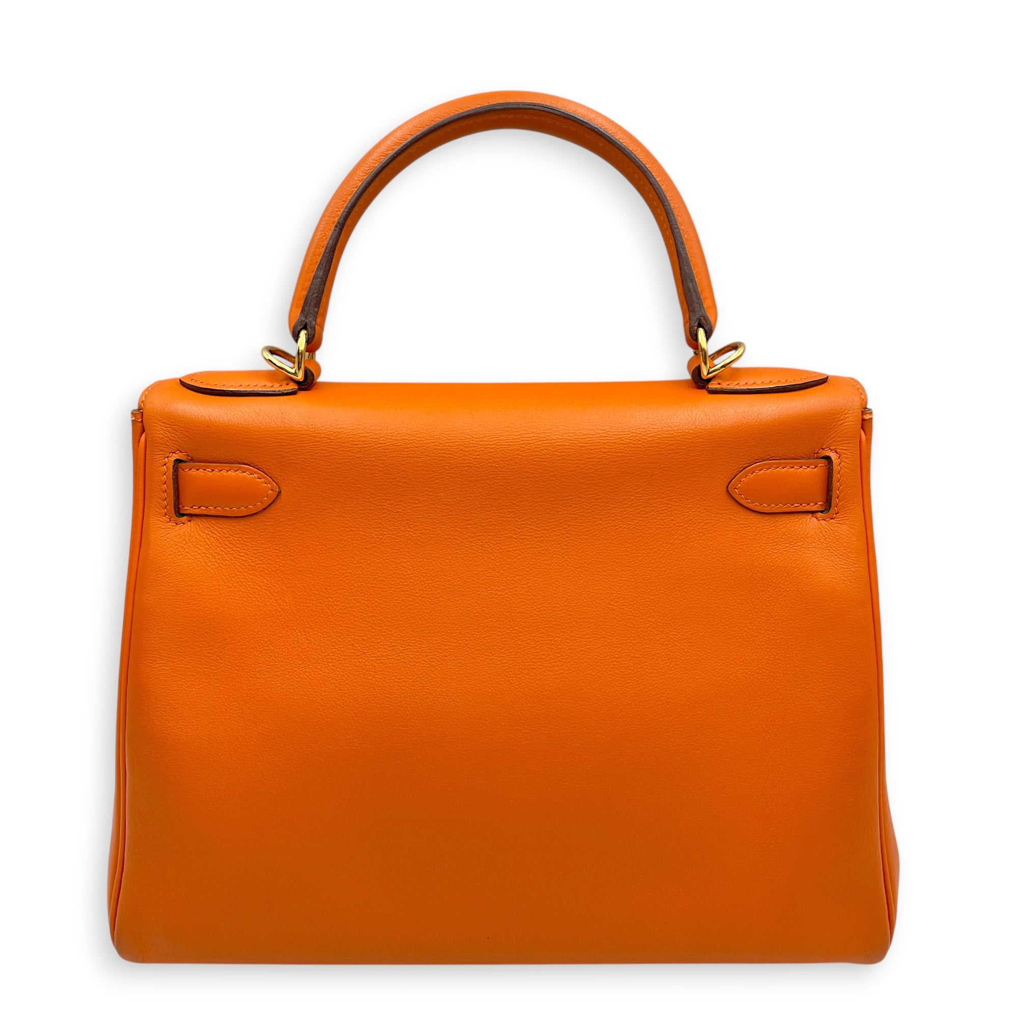 Kelly 28 Orange in Swift Gold hardware