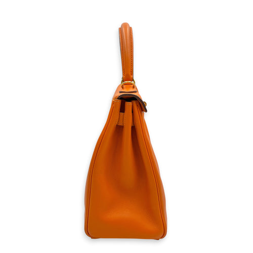 Kelly 28 Orange in Swift Gold hardware