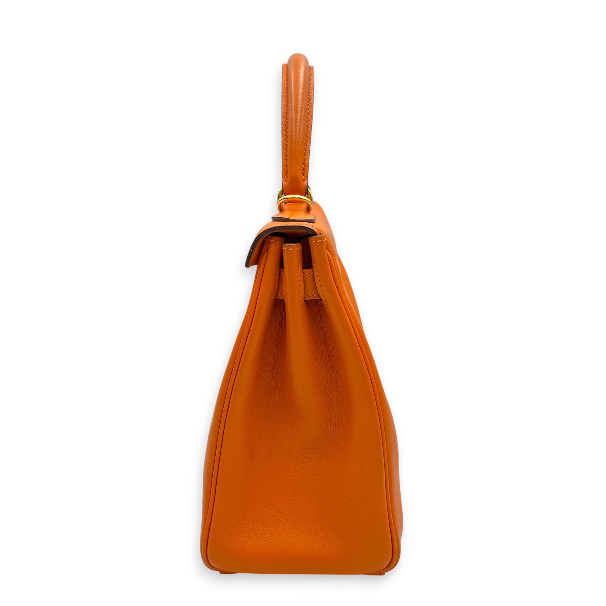 Kelly 28 Orange in Swift Gold hardware