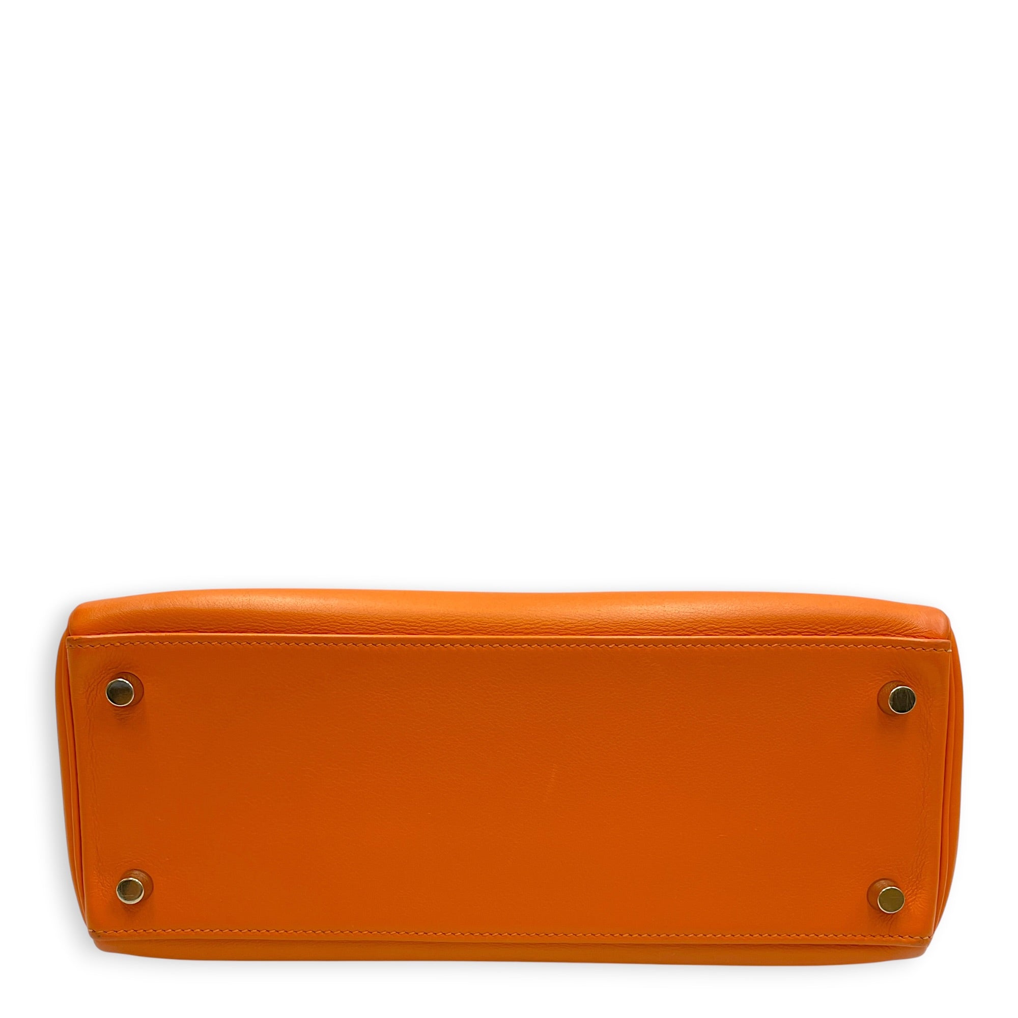Kelly 28 Orange in Swift Gold hardware