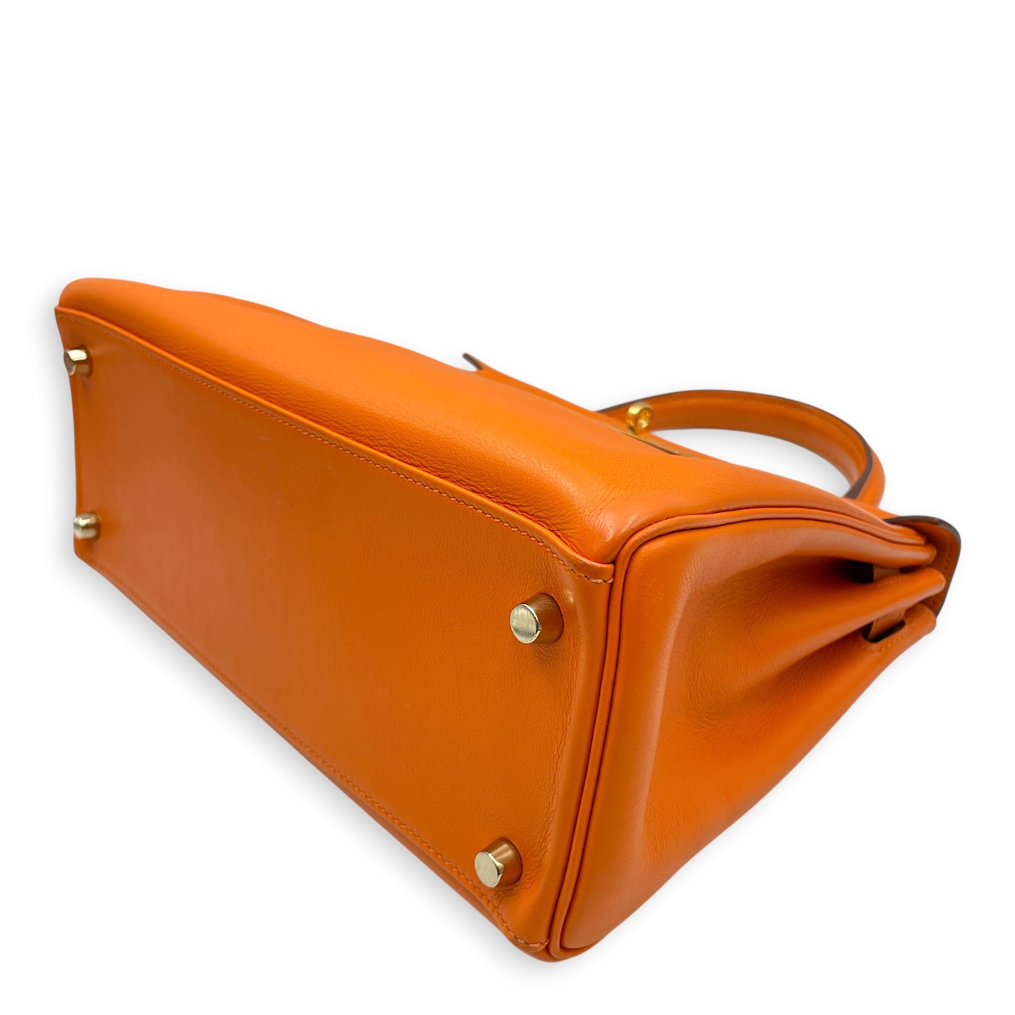 Kelly 28 Orange in Swift Gold hardware