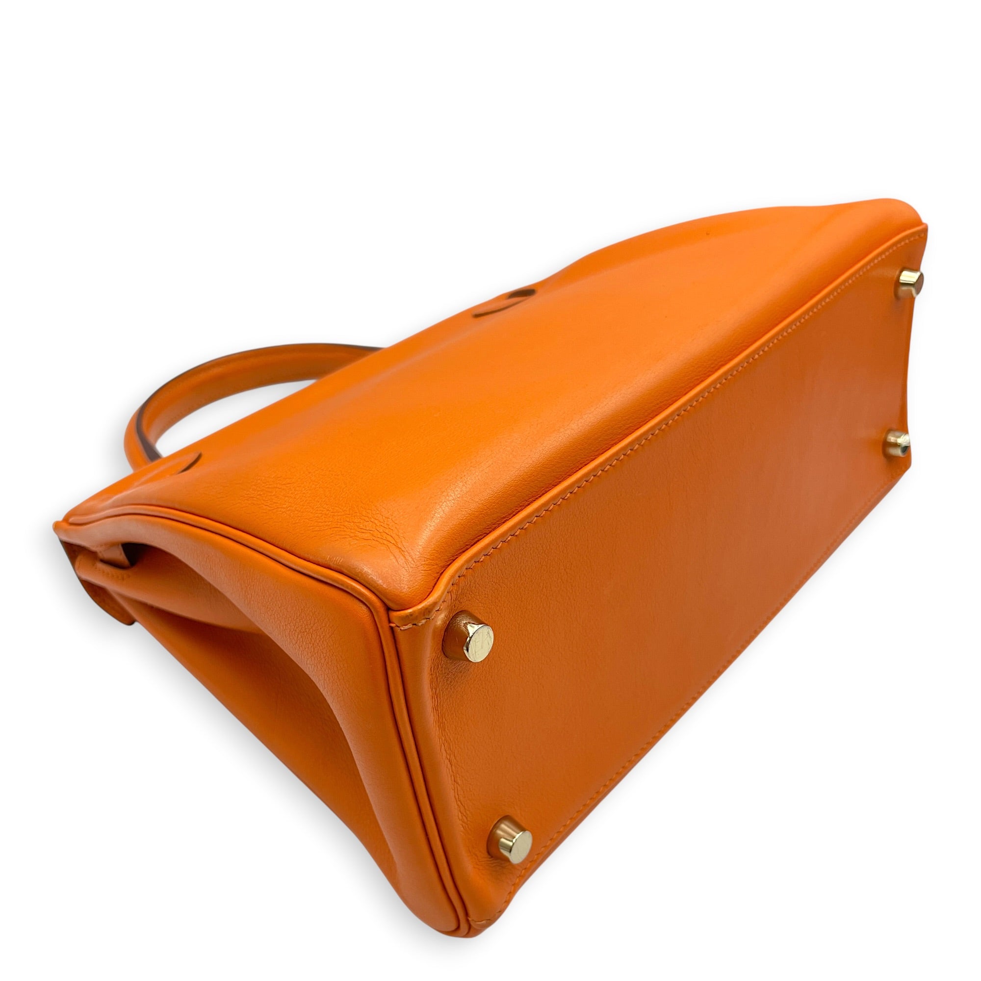 Kelly 28 Orange in Swift Gold hardware