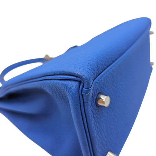 Kelly 28 Bleu Zellige in Togo Palladium hardware