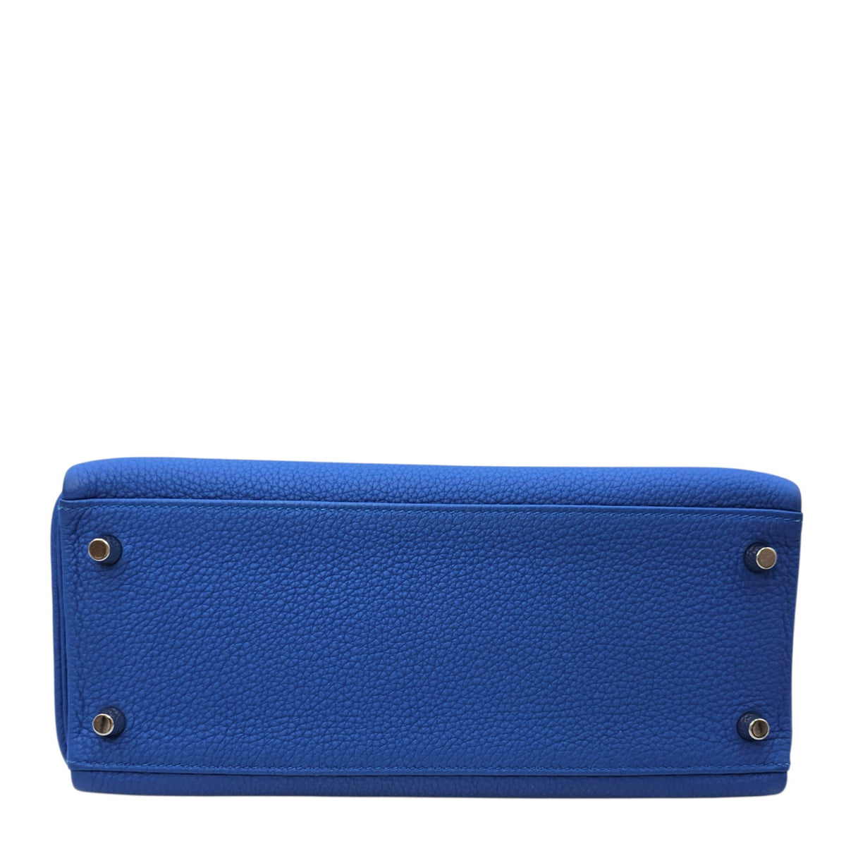 Kelly 28 Bleu Zellige in Togo Palladium hardware