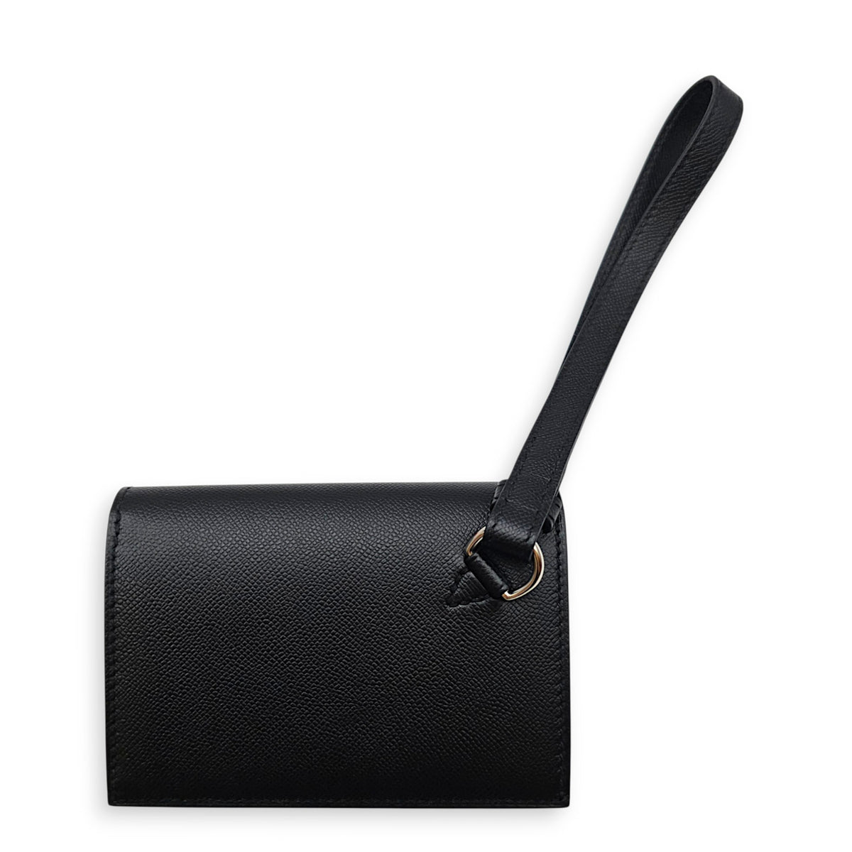 Kelly Pocket Slim  Noir Wallet in Madame Palladium hardware