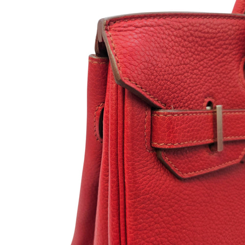 Birkin 30 Rouge Vif in Togo Palladium hardware