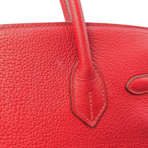 Birkin 30 Rouge Vif in Togo Palladium hardware