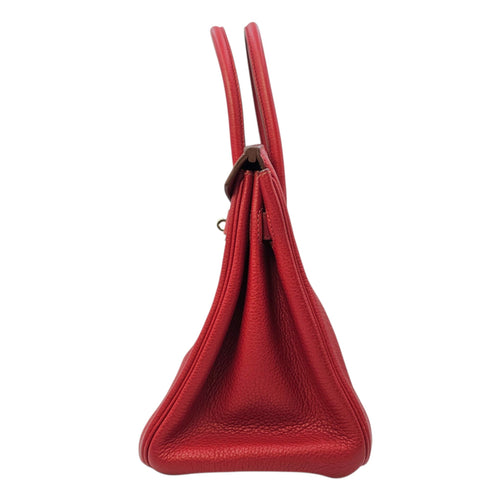 Birkin 30 Rouge Vif in Togo Palladium hardware
