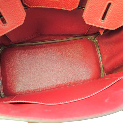 Birkin 30 Rouge Vif in Togo Palladium hardware