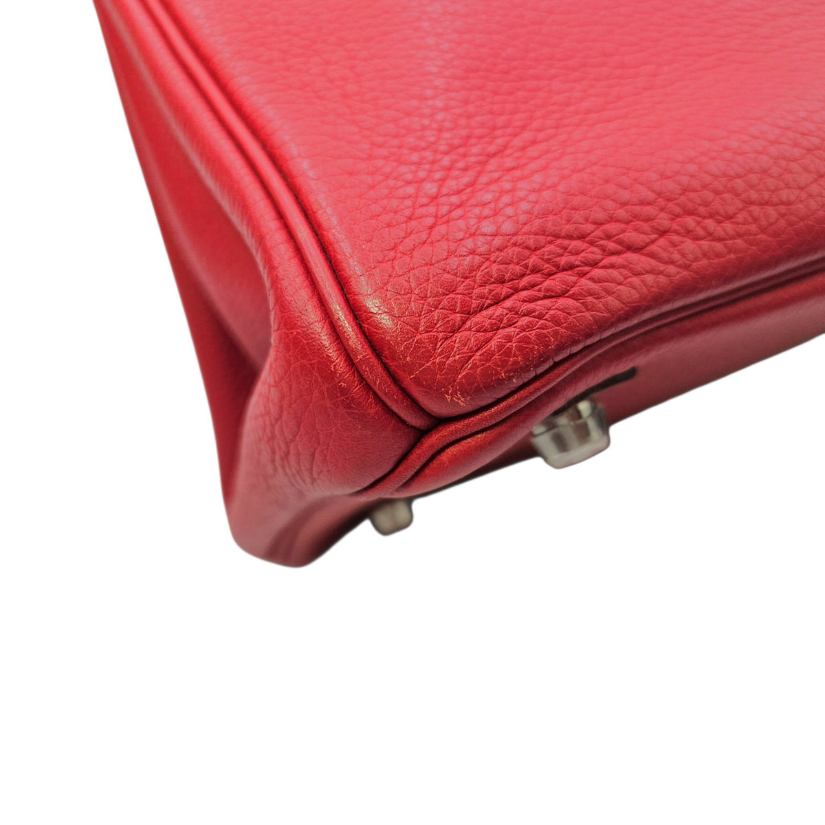 Birkin 30 Rouge Vif in Togo Palladium hardware