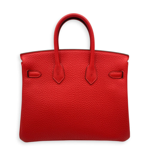 Birkin 25 Rouge de Coeur in Togo Palladium hardware