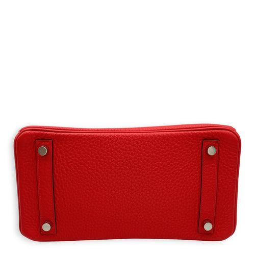 Birkin 25 Rouge de Coeur in Togo Palladium hardware