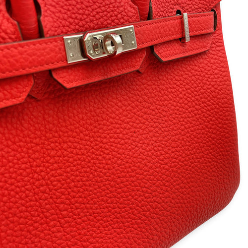 Birkin 25 Rouge de Coeur in Togo Palladium hardware