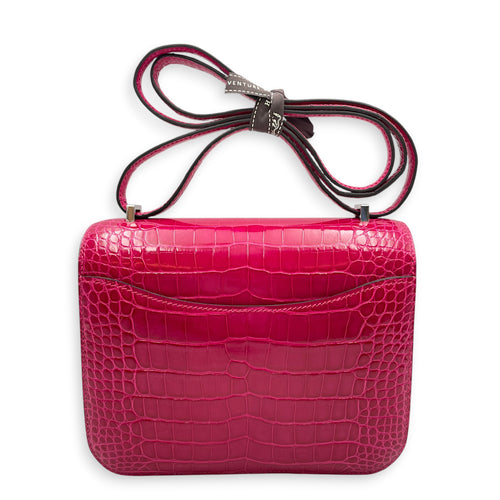 Constance 18 Rose Mexico in Shiny Alligator Palladium hardware
