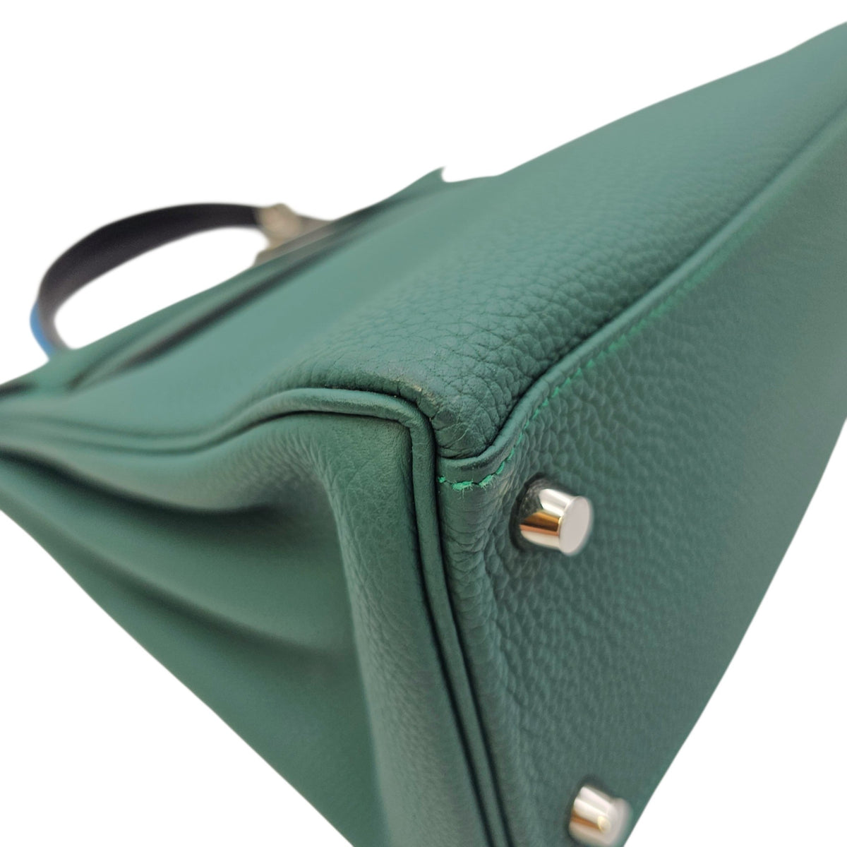 Kelly Au Pas 28 Malachite / Blue Zanzibar in Togo Palladium hardware