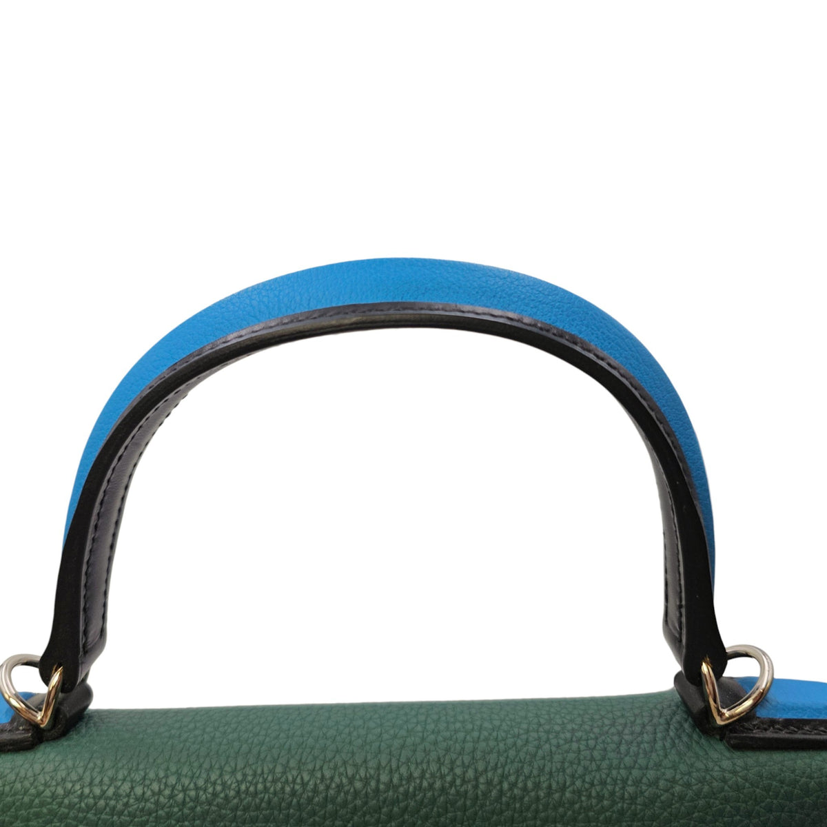 Kelly Au Pas 28 Malachite / Blue Zanzibar in Togo Palladium hardware