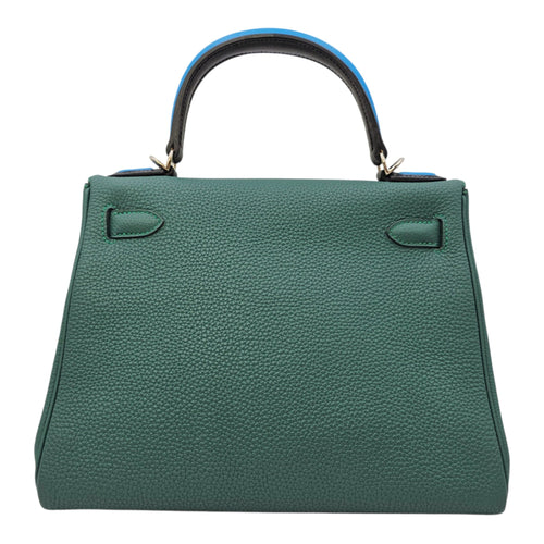 Kelly Au Pas 28 Malachite / Blue Zanzibar in Togo Palladium hardware