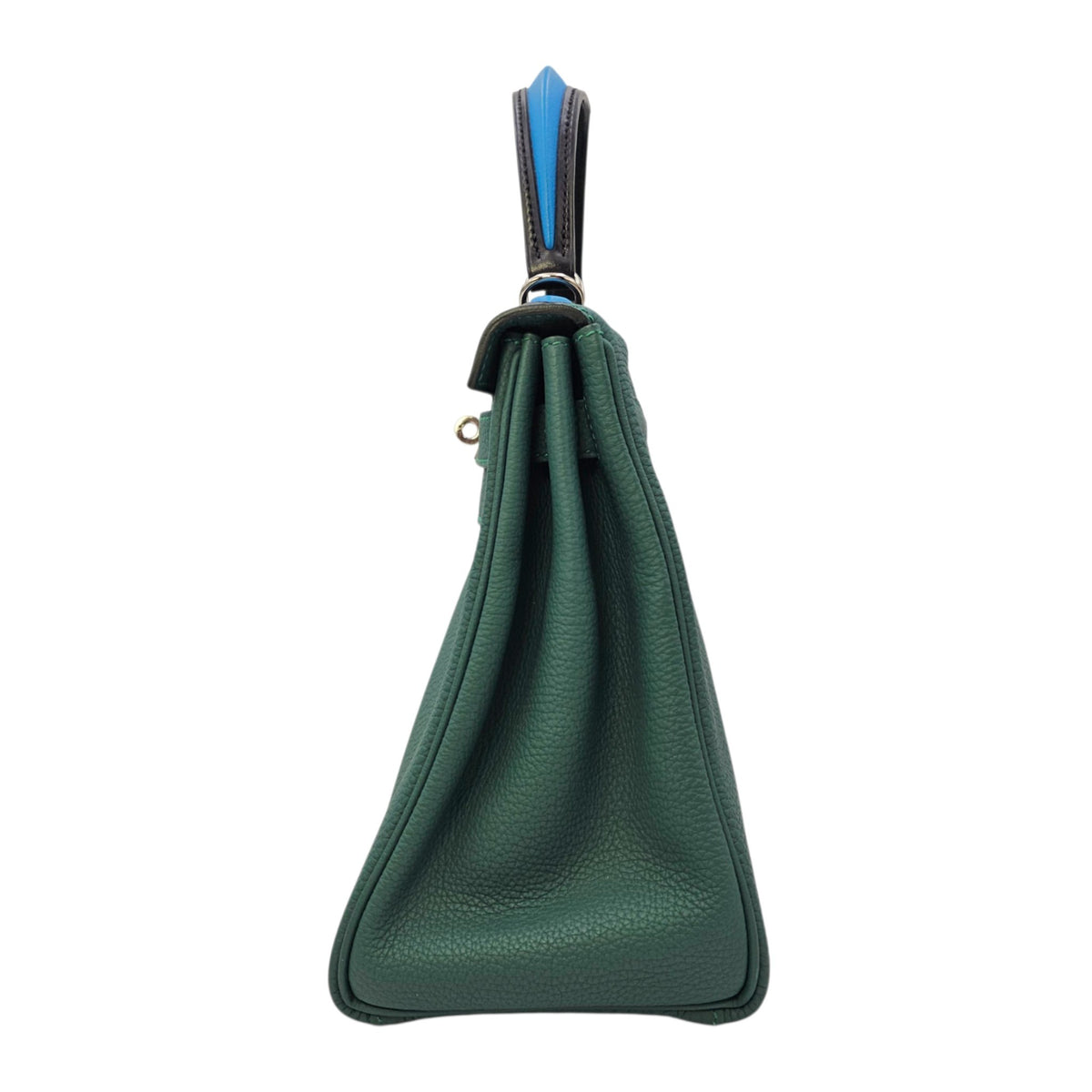 Kelly Au Pas 28 Malachite / Blue Zanzibar in Togo Palladium hardware