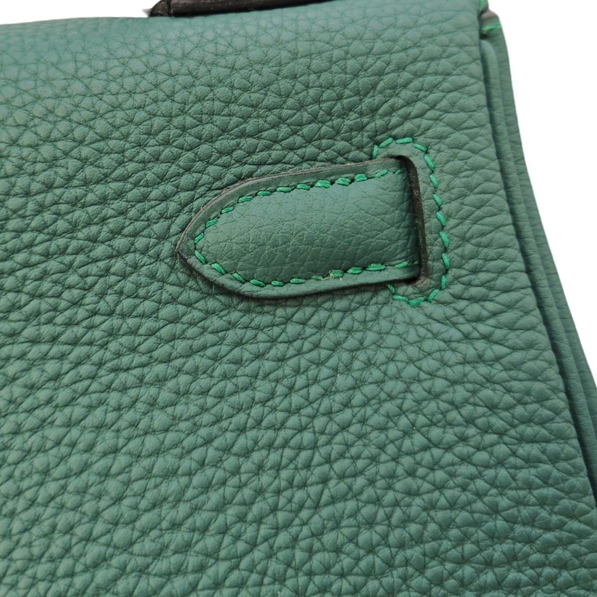 Kelly Au Pas 28 Malachite / Blue Zanzibar in Togo Palladium hardware