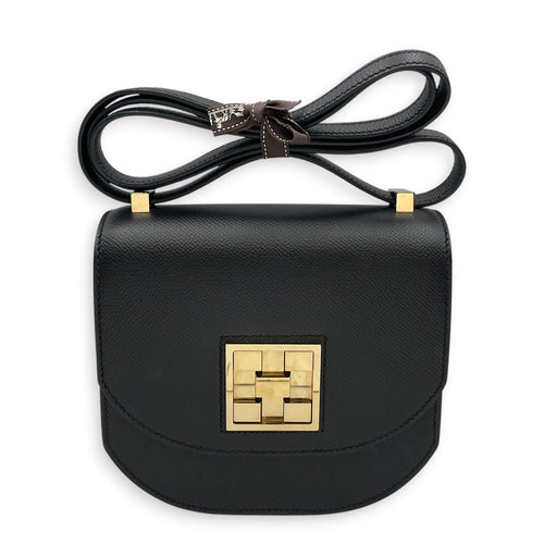 Mosaique Au 24  Mini Noir in Epsom Permabrass hardware