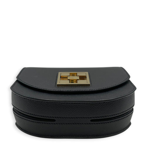 Mosaique Au 24  Mini Noir in Epsom Permabrass hardware