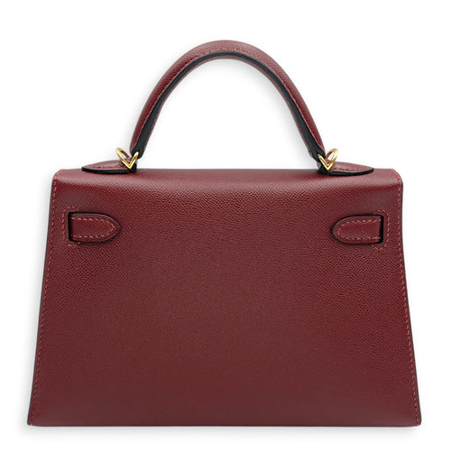Sellier Kelly 20 Rouge H in Madame Gold hardware