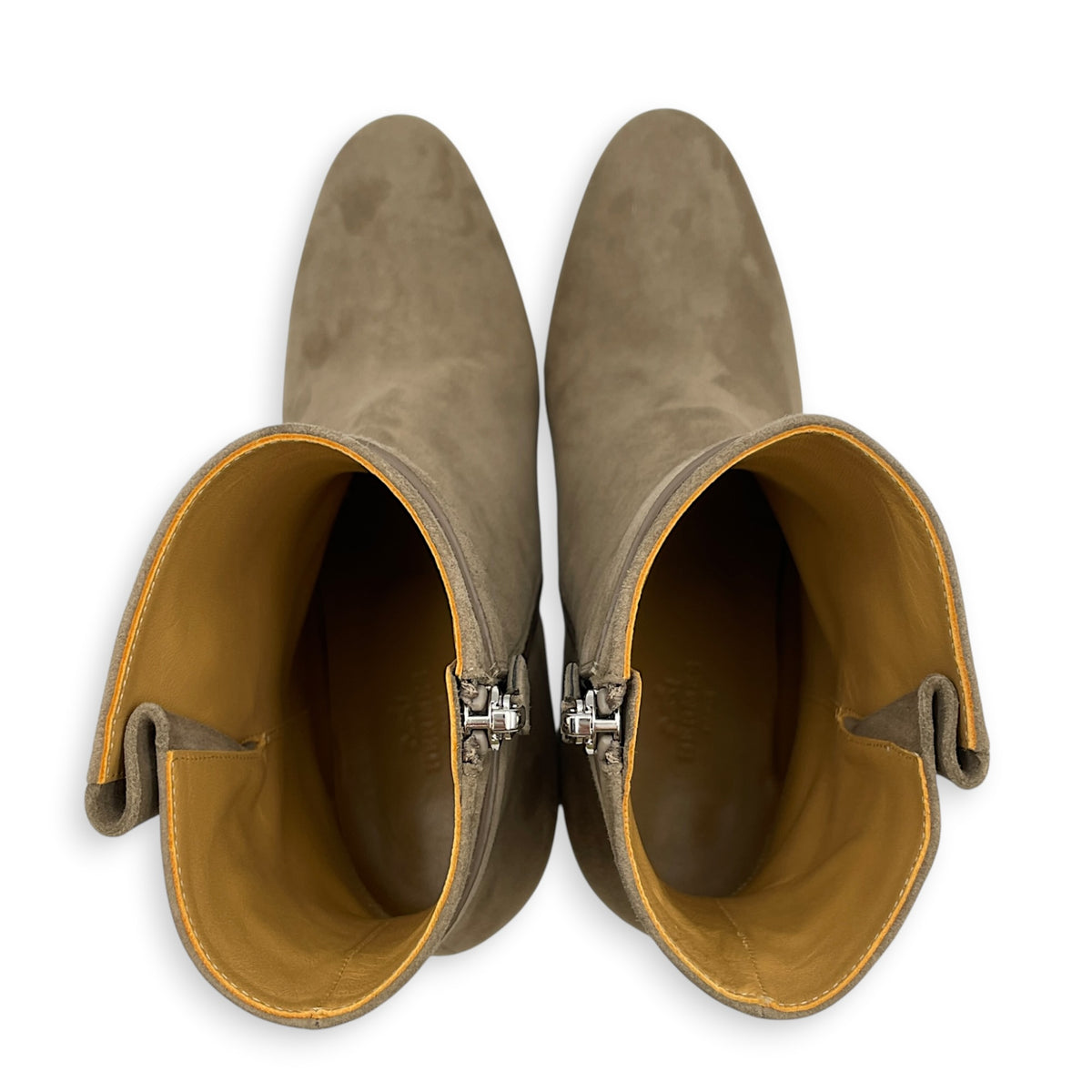 Saint Germain Ankle Boot. Sz: 38 Étoupe Boots in Suede Leather Palladium hardware