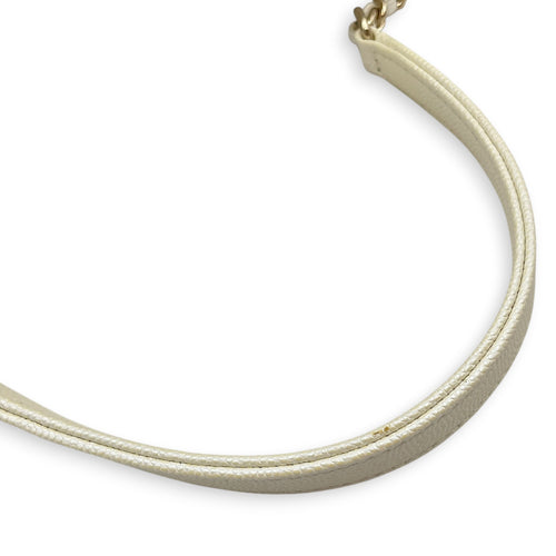 Mini Coco Top Handle Iridescent  Mini White Top Handle Bag in Caviar Leather Gold hardware