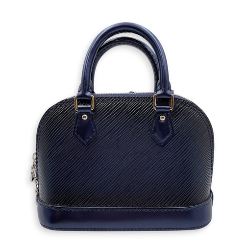 Alma BB Indigo Top Handle Bag in Epi Leather Silver hardware