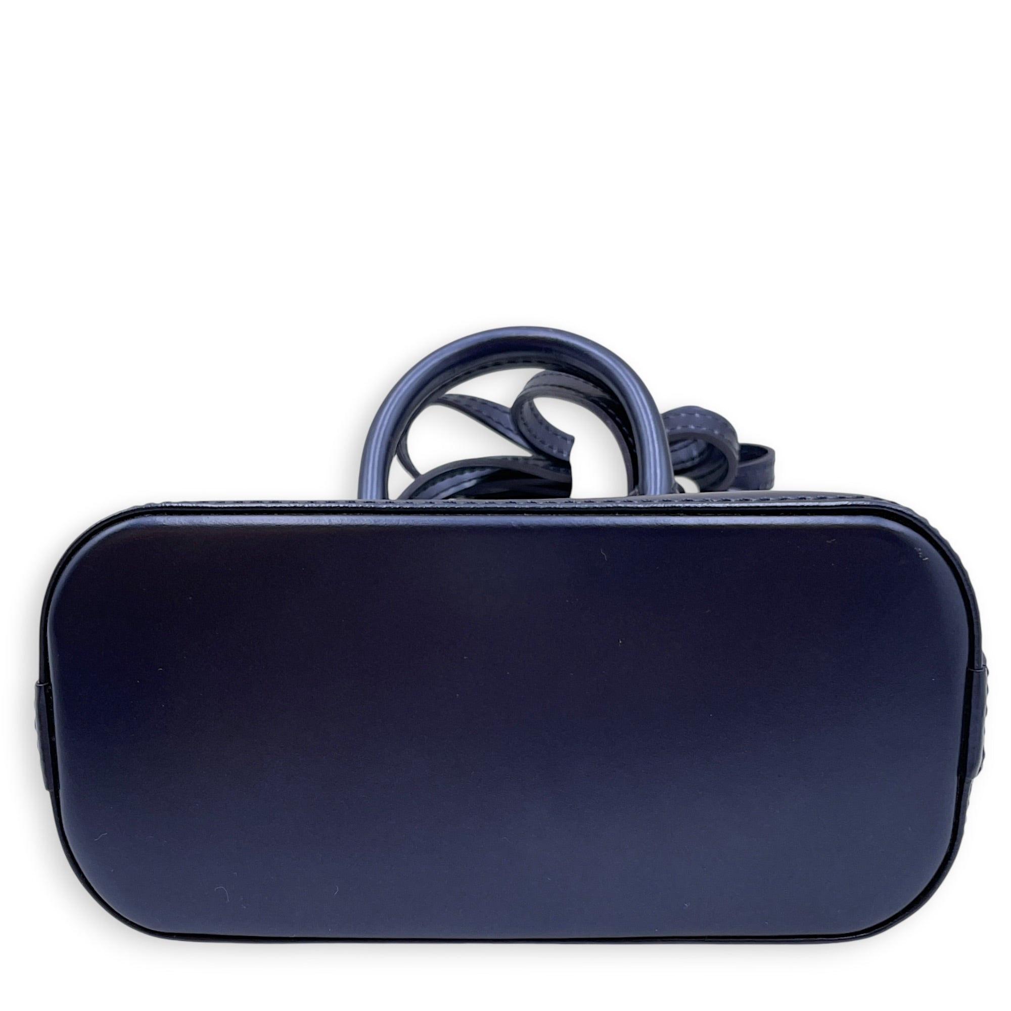 Alma BB Indigo Top Handle Bag in Epi Leather Silver hardware