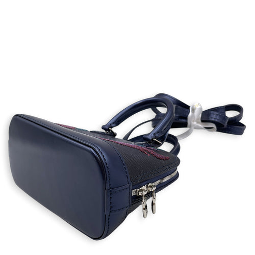 Alma BB Indigo Top Handle Bag in Epi Leather Silver hardware