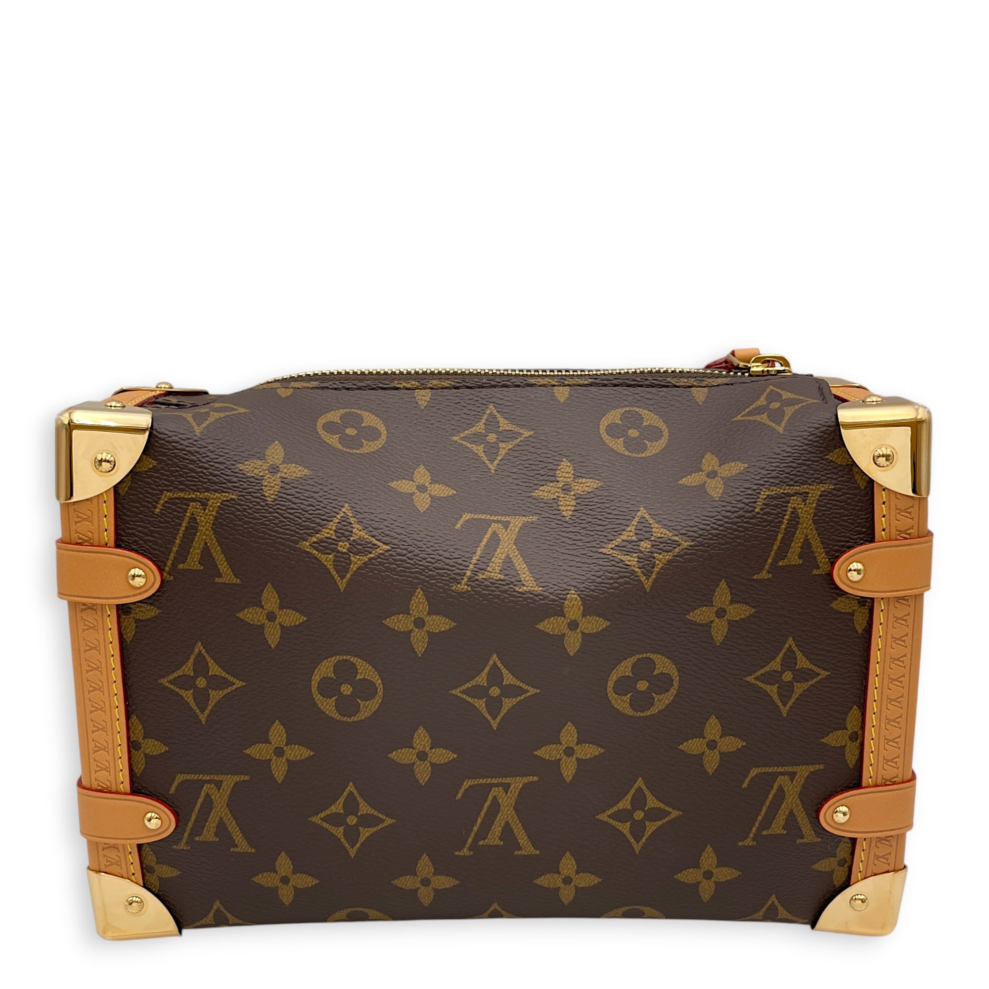 Soft Trunk 23 Monogram Top Handle Bag in Monogram Coated Canvas Gold hardware