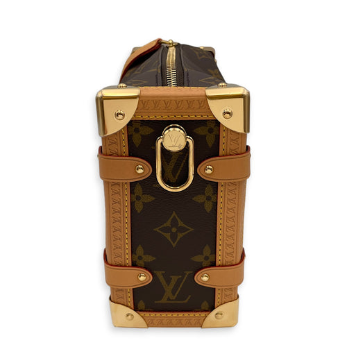 Soft Trunk 23 Monogram Top Handle Bag in Monogram Coated Canvas Gold hardware