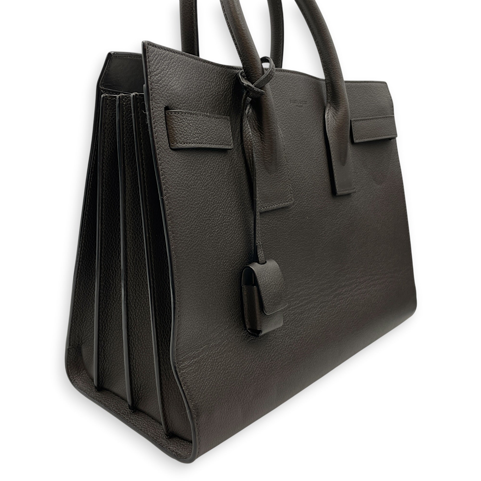 Sac de Jour 32 Grey Top Handle Bag in Calfskin