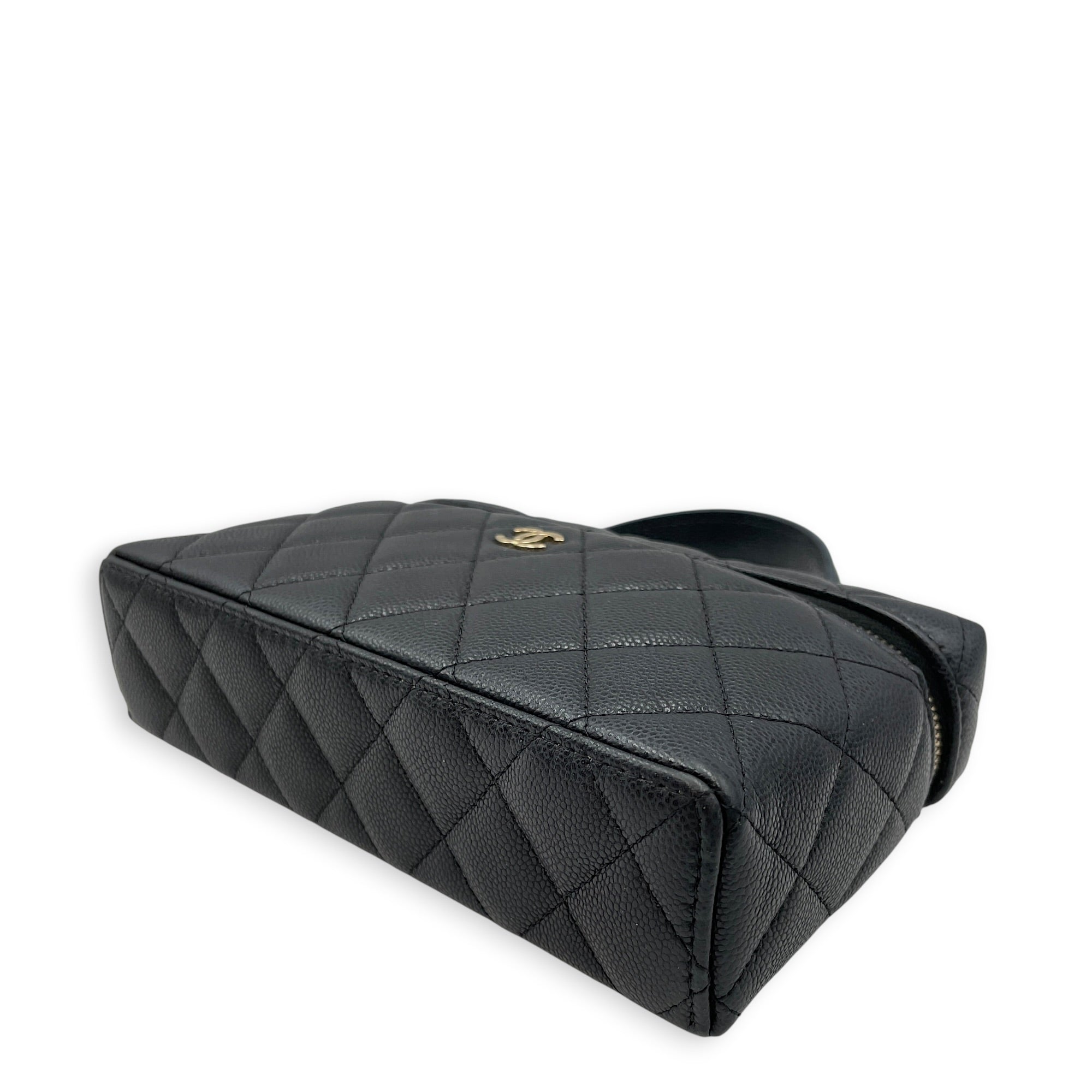 Vanity Black Vanity Bag in Caviar Leather Silver hardware