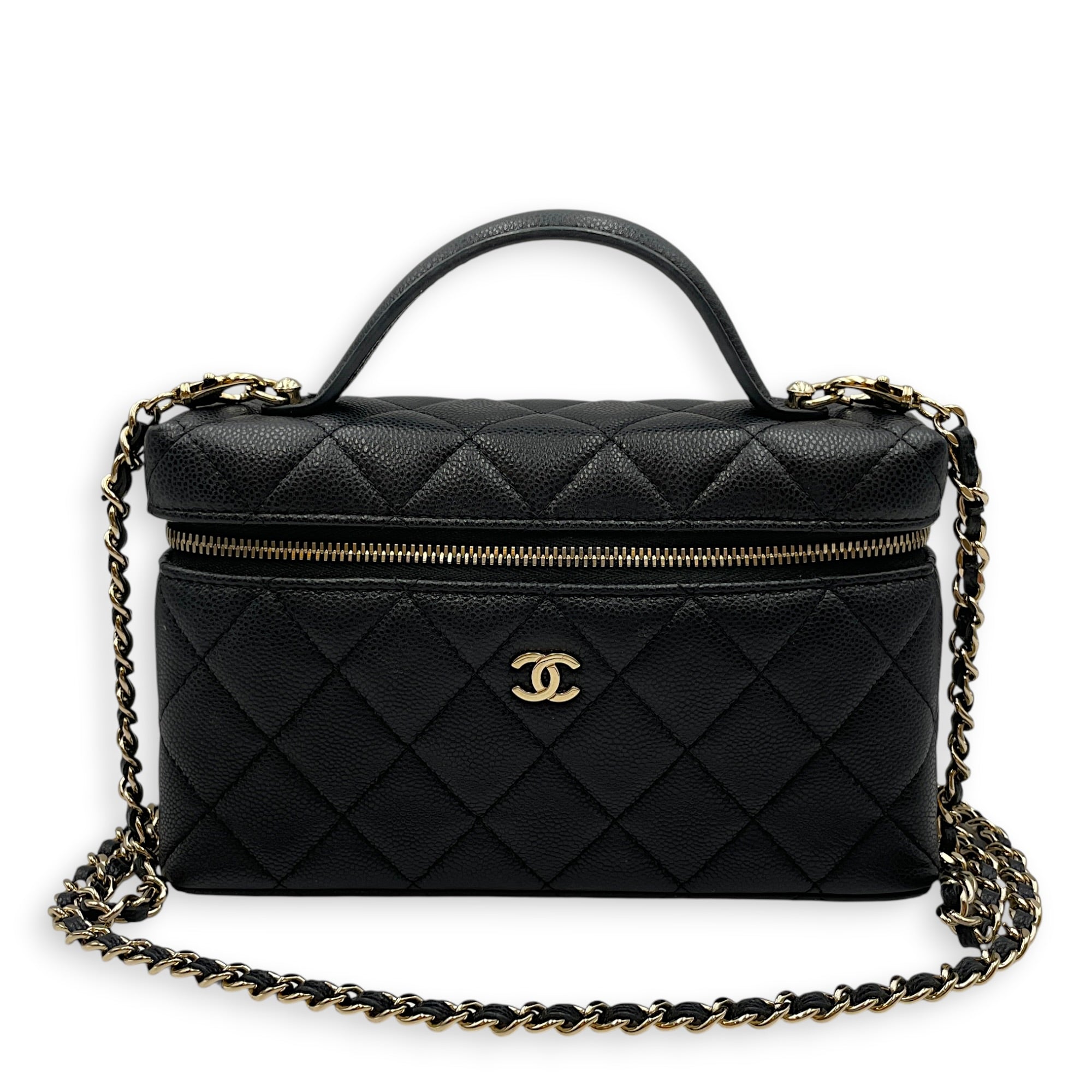 Vanity Black Vanity Bag in Caviar Leather Silver hardware