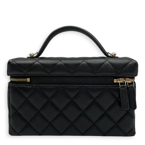 Vanity Black Vanity Bag in Caviar Leather Silver hardware