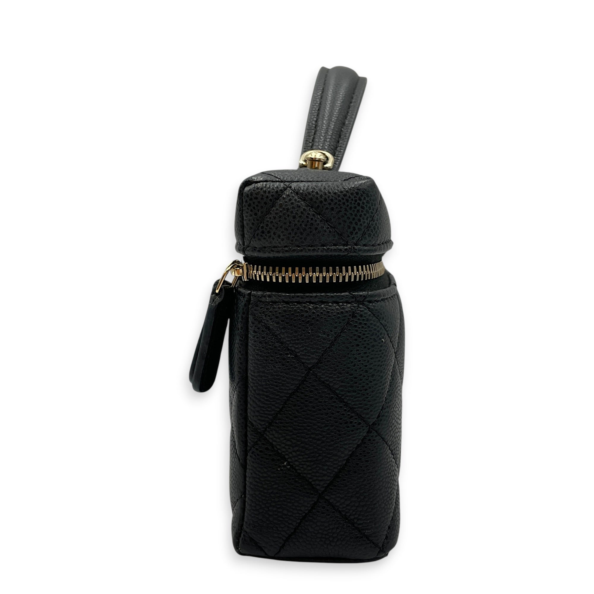 Vanity Black Vanity Bag in Caviar Leather Silver hardware