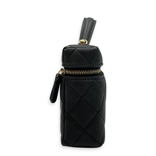 Vanity Black Vanity Bag in Caviar Leather Silver hardware