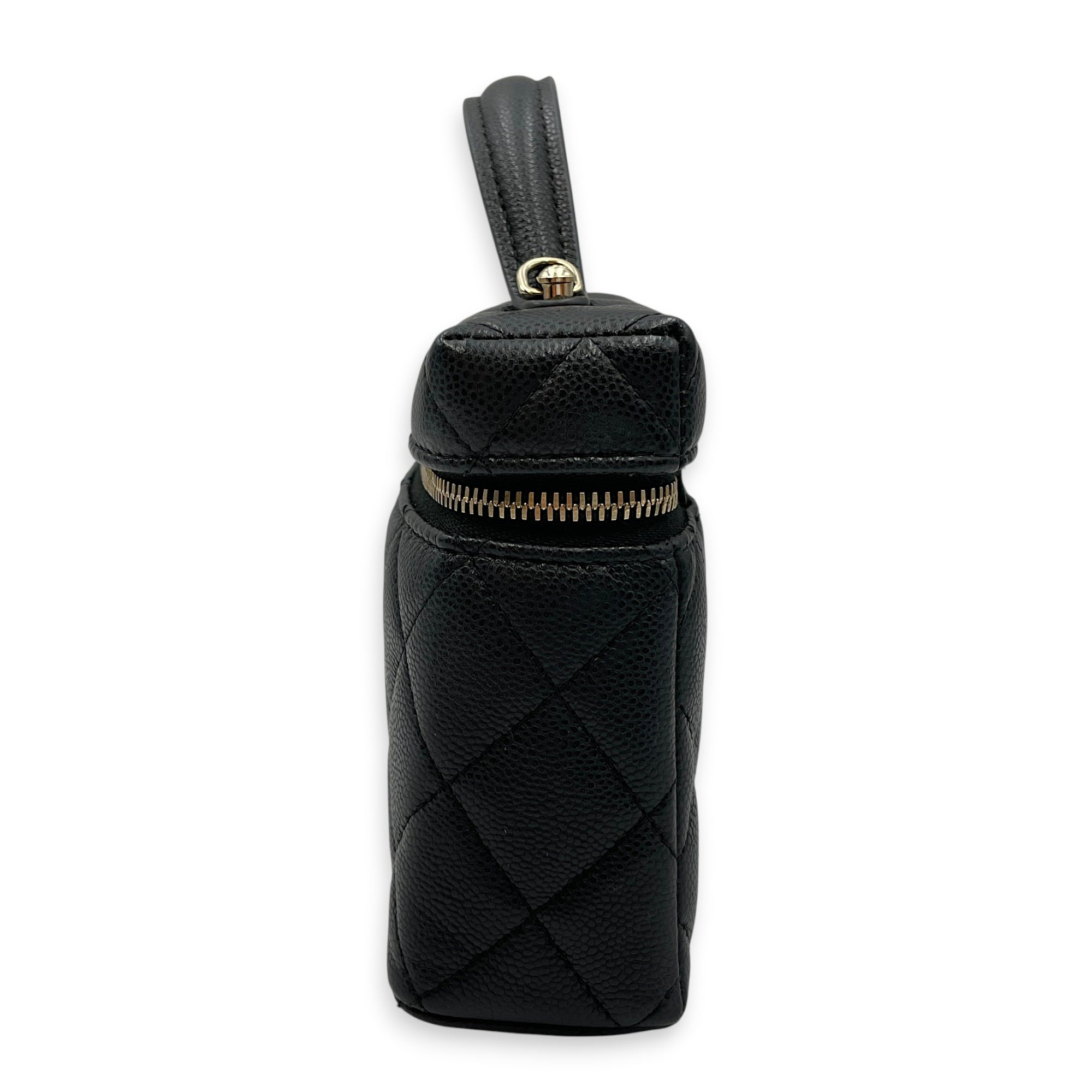 Vanity Black Vanity Bag in Caviar Leather Silver hardware