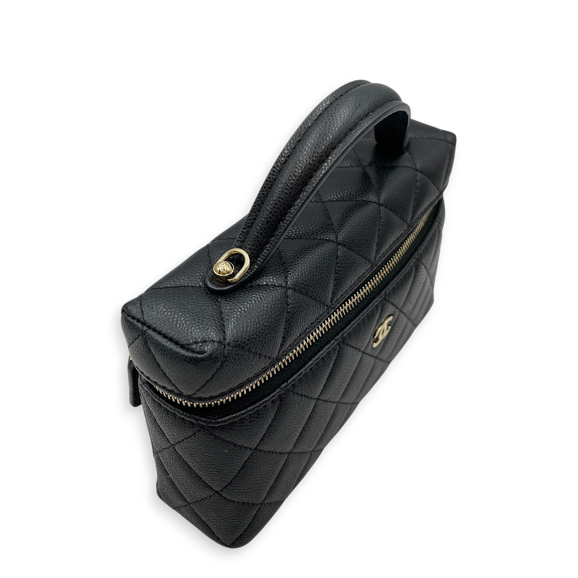 Vanity Black Vanity Bag in Caviar Leather Silver hardware