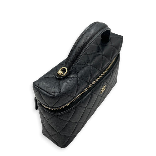 Vanity Black Vanity Bag in Caviar Leather Silver hardware