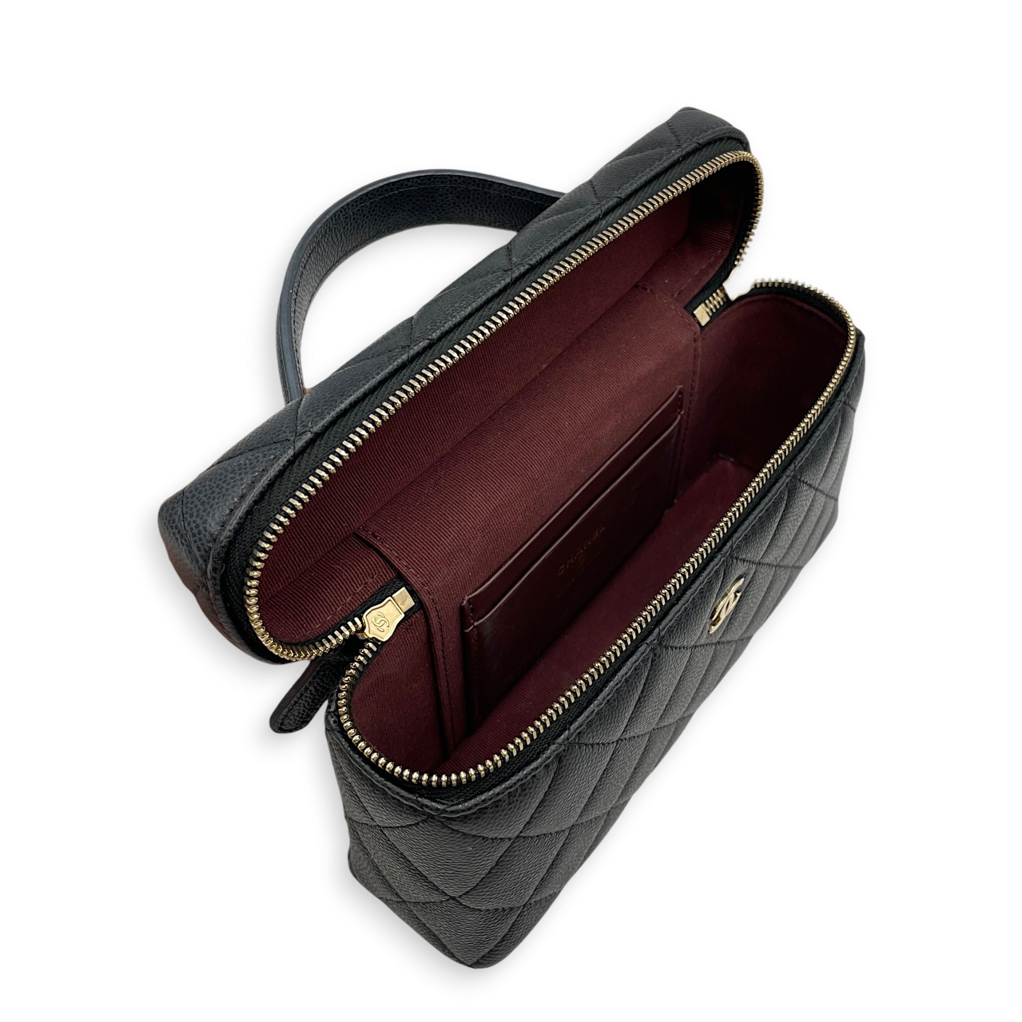 Vanity Black Vanity Bag in Caviar Leather Silver hardware