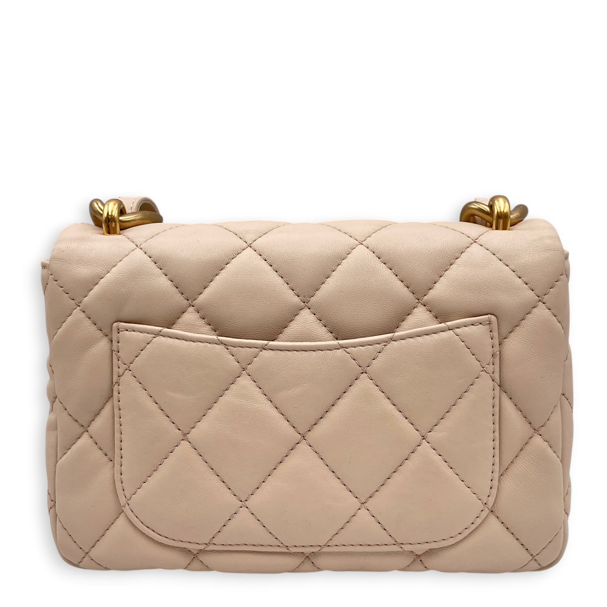 Funky Town  20 Beige Shoulder Bag in Calfskin Gold hardware
