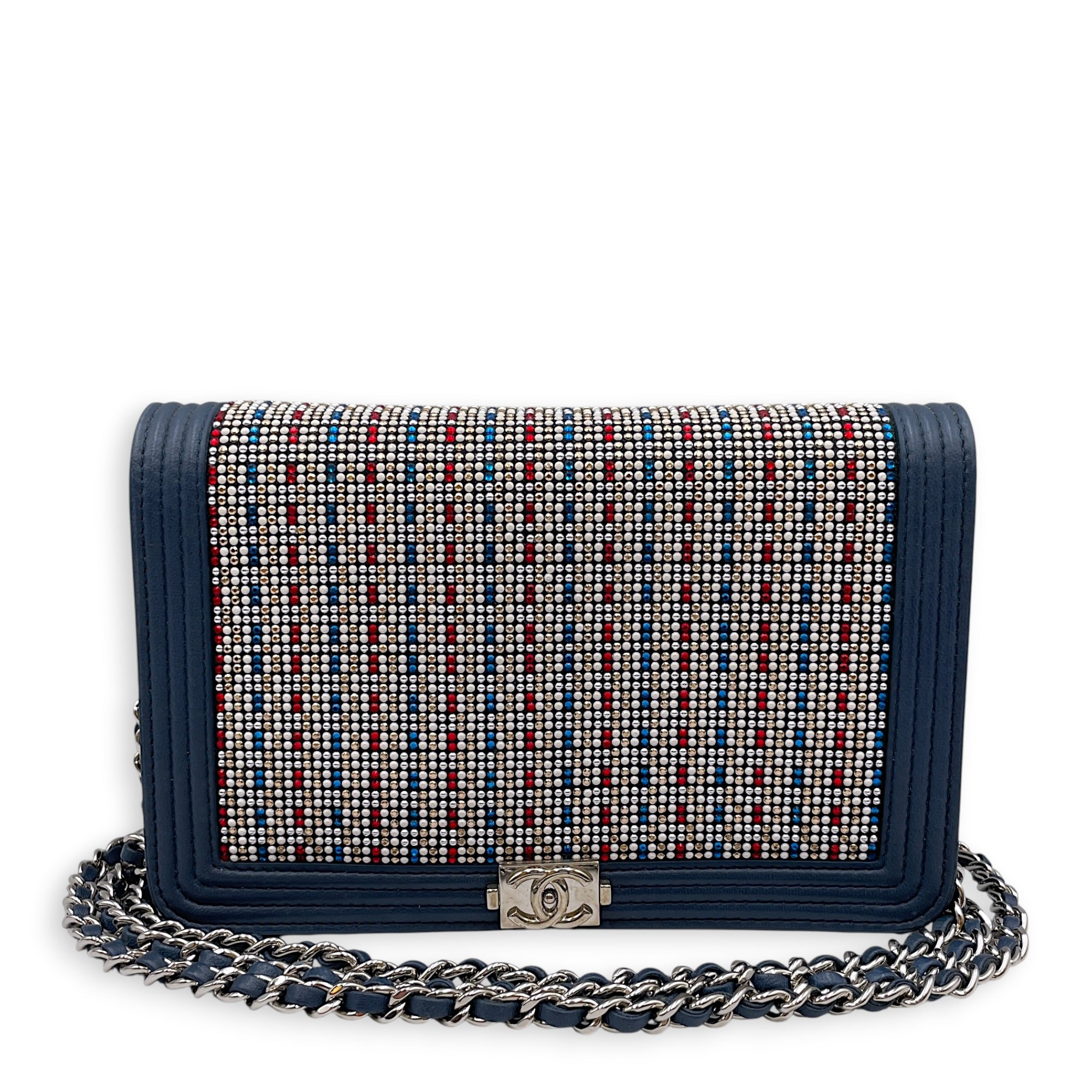 Boy NA  Multi-colour WOC  in Sequins Silver hardware