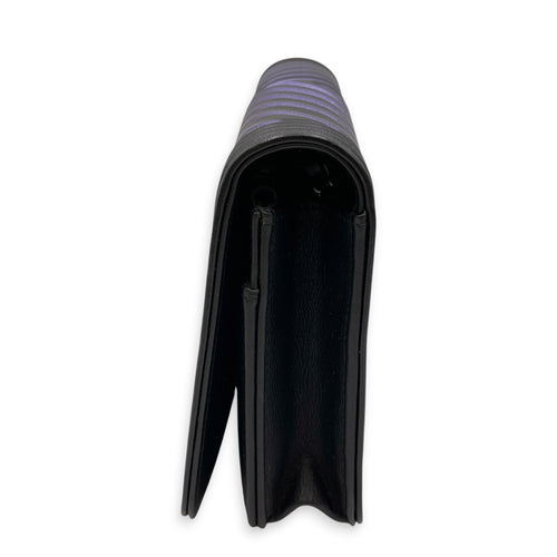 Boy Iridescent Black Wallet On Chain in Lambskin Ruthenium hardware