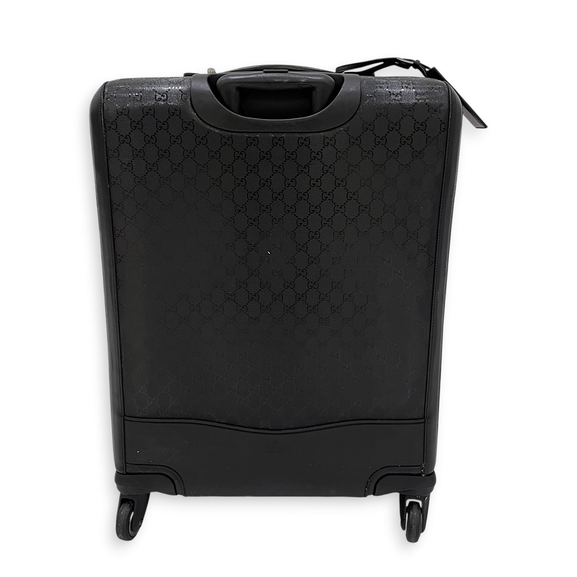 GG Supreme Black GG Imprime Trolley Travel  Luggage in Coated Canvas Silver hardware