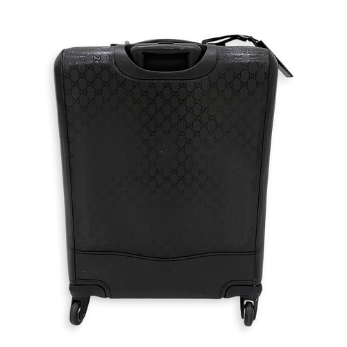 GG Supreme Black GG Imprime Trolley Travel  Luggage in Coated Canvas Silver hardware