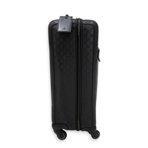 GG Supreme Black GG Imprime Trolley Travel  Luggage in Coated Canvas Silver hardware